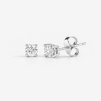 Round Brilliant Cut Diamond Earrings - 9ct Gold