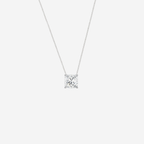0.50ct Princess Cut Lab Grown Diamond Necklace - 9ct White Gold