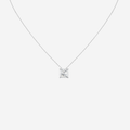 1.00ct Princess Cut Lab Grown Diamond Necklace - 9ct White Gold