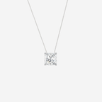 1.00ct Princess Cut Lab Grown Diamond Necklace - 9ct White Gold
