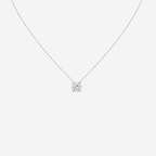 0.50ct Round Cut Lab Grown Diamond Necklace - 9ct White Gold
