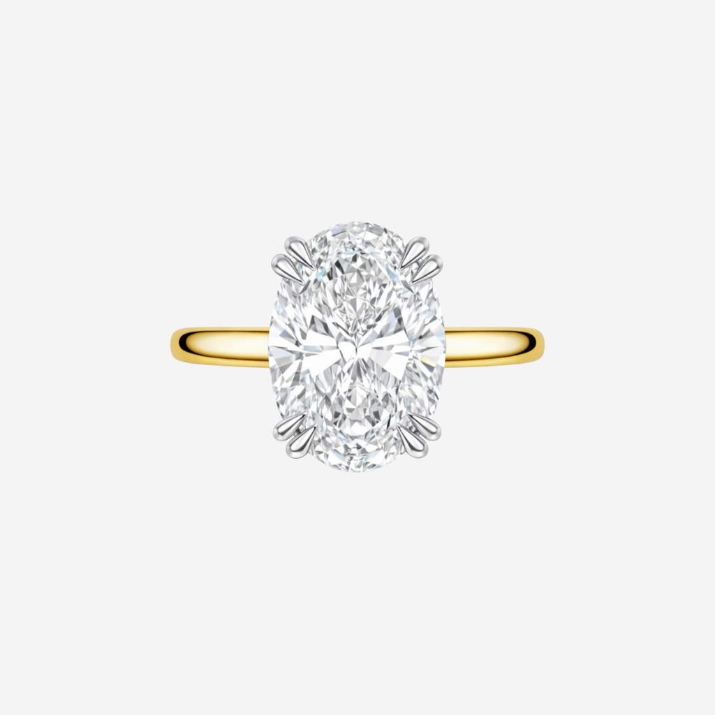 5.07ct Oval Cut Lab Grown Diamond Ring - 18ct Yellow Gold
