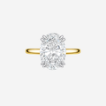 5.07ct Oval Cut Lab Grown Diamond Ring - 18ct Yellow Gold
