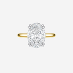 5.07ct Oval Cut Lab Grown Diamond Ring - 18ct Yellow Gold