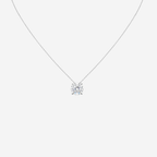 1.00ct Round Cut Lab Grown Diamond Necklace - 9ct White Gold