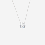 1.00ct Round Cut Lab Grown Diamond Necklace - 9ct White Gold
