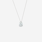 0.50ct Pear Cut Lab Grown Diamond Necklace - 9ct White Gold