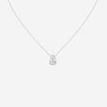 1.00ct Pear Cut Lab Grown Diamond Necklace - 9ct White Gold