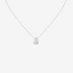 1.00ct Pear Cut Lab Grown Diamond Necklace - 9ct White Gold