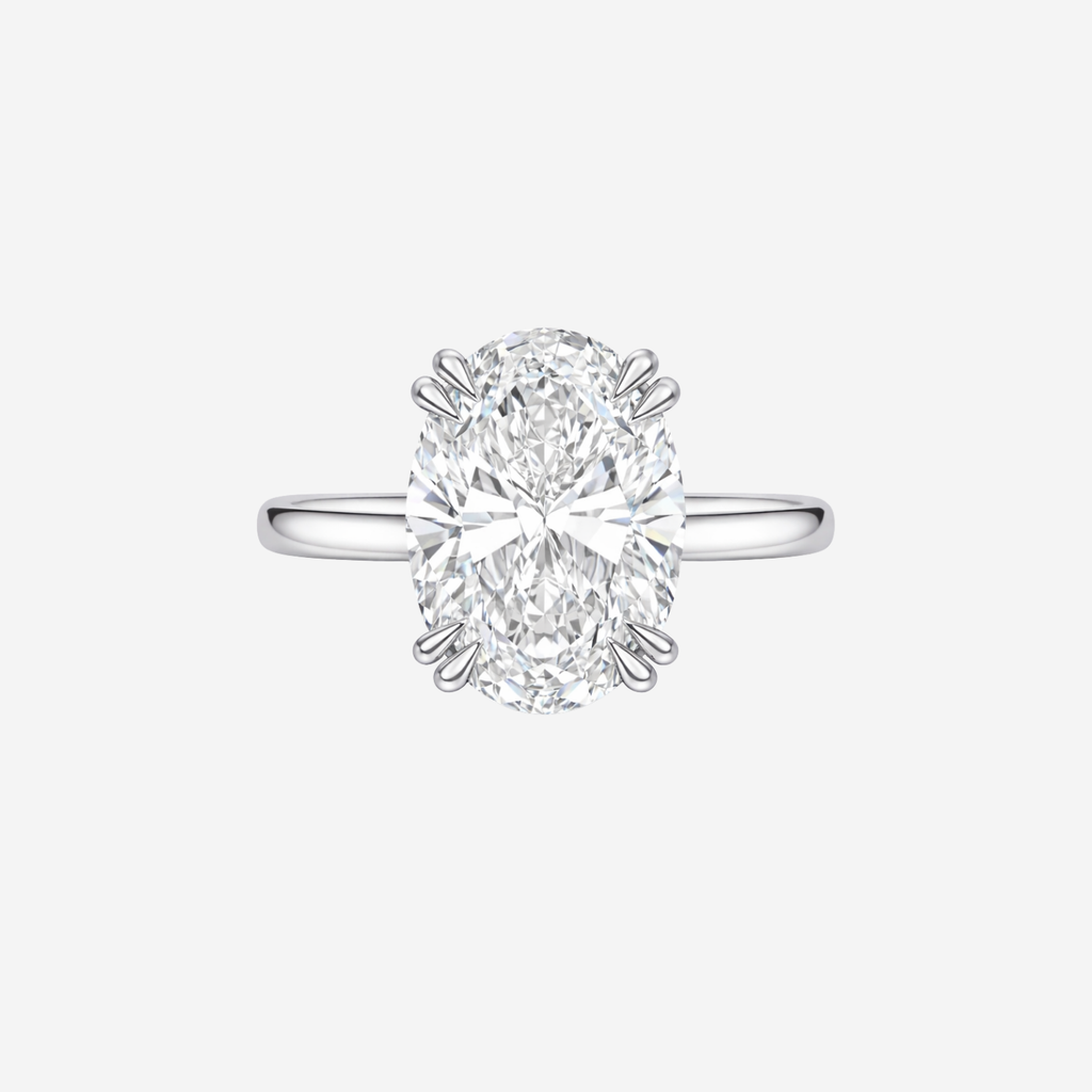 5.07ct Oval Cut Lab Grown Diamond Ring - Platinum