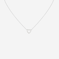 Dainty Diamond Heart Necklace - 9ct Gold