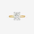 3.06ct Radiant Cut Lab Grown Diamond Ring - 9ct Yellow Gold