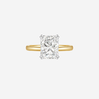 3.06ct Radiant Cut Lab Grown Diamond Ring - 9ct Yellow Gold
