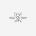 4.22ct Radiant Cut Lab Grown Diamond Ring With Diamond Shoulders - Platinum