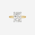 5.03ct Radiant Cut Lab Grown Diamond Ring - 18ct Yellow Gold