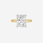 5.03ct Radiant Cut Lab Grown Diamond Ring - 18ct Yellow Gold