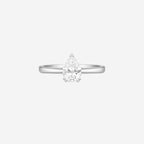 1.00ct Pear Cut Lab Grown Diamond Ring - 9ct White Gold