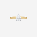 1.00ct Pear Cut Lab Grown Diamond Ring - 9ct Yellow Gold