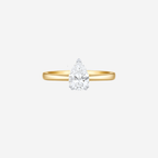 1.00ct Pear Cut Lab Grown Diamond Ring - 9ct Yellow Gold