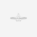 2.26ct Pear Cut Lab Grown Diamond Ring With Diamond Shoulders - 18ct White Gold