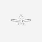 3.09ct Pear Cut Lab Grown Diamond Ring - 9ct White Gold