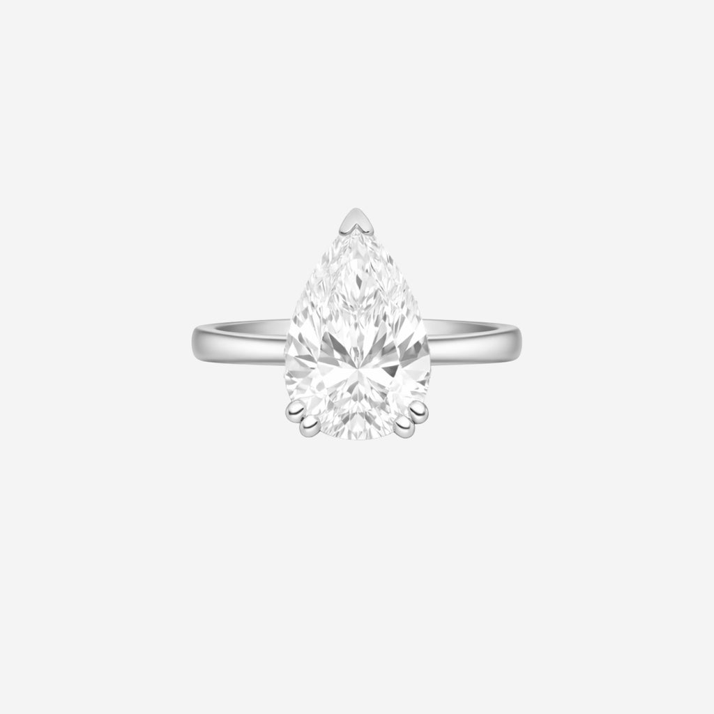 5.02ct Pear Cut Lab Grown Diamond Ring - Platinum