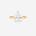 5.00ct Pear Cut Lab Grown Diamond Ring - 18ct Yellow Gold