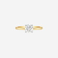 1.00ct Round Cut Lab Grown Diamond Ring - 9ct Yellow Gold