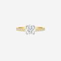 2.27ct Round Cut Lab Grown Diamond Ring with Diamond Shoulders - 9ct Yellow Gold