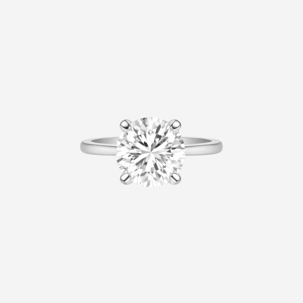 5.05ct Round Cut Lab Grown Diamond Ring - Platinum