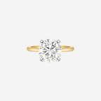 5.05ct Round Cut Lab Grown Diamond Ring - 18ct Yellow Gold