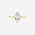 3.00ct Marquise Cut Lab Grown Diamond Ring - 18ct Yellow Gold