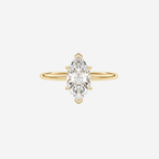 3.00ct Marquise Cut Lab Grown Diamond Ring - 18ct Yellow Gold