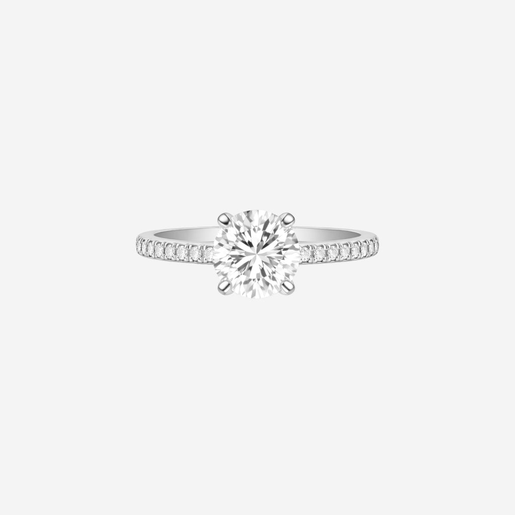 2.50ct Round Cut Lab Grown Diamond Ring - Platinum
