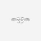 2.50ct Round Cut Lab Grown Diamond Ring - Platinum