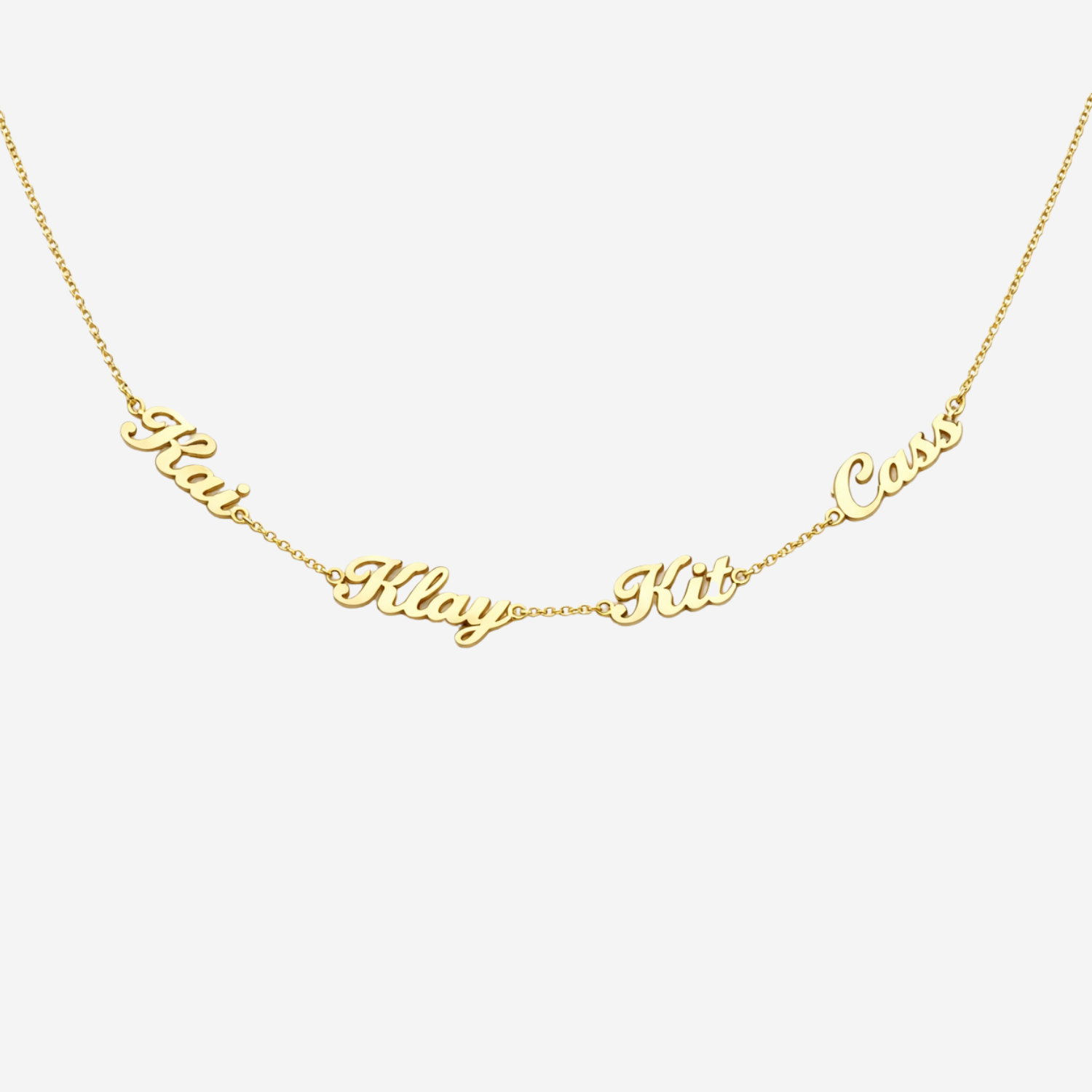 Multiple Name Necklace - 18ct Gold