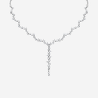 Fancy Lab Grown Diamond Collar Necklace - 9ct White Gold