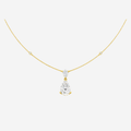 4.00ct Lab Grown Diamond Pear Drop Necklace - 9ct Yellow Gold