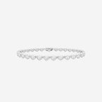 5.00ct Lab Grown Diamond Bezel Set Heart Tennis Bracelet - 18ct Gold