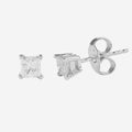 Princess Cut Diamond Earrings - 9ct Gold