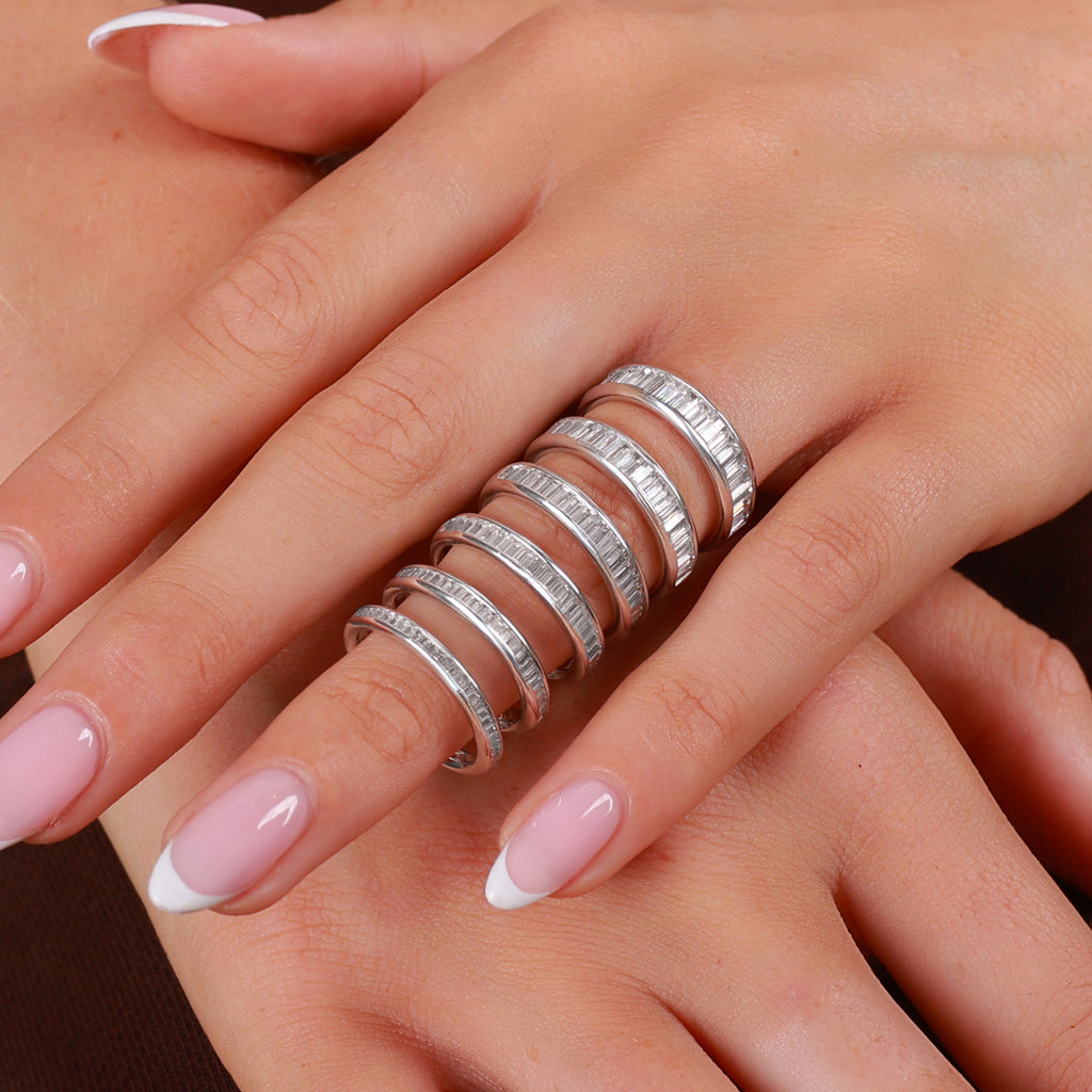 Baguette Cut Diamond Channel Set Wedding Band