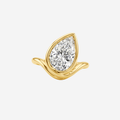2.00ct Fancy Pear Cut Lab Grown Bezel Set Diamond Ring -18ct Yellow Gold