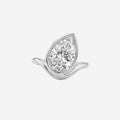 2.00ct Fancy Pear Cut Lab Grown Bezel Set Diamond Ring -18ct White Gold