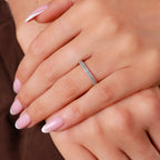 Brilliant Cut Double Row Diamond Claw Set Band