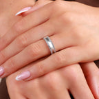 Brilliant Cut Diamond Double Edge Claw Set Full Eternity Band