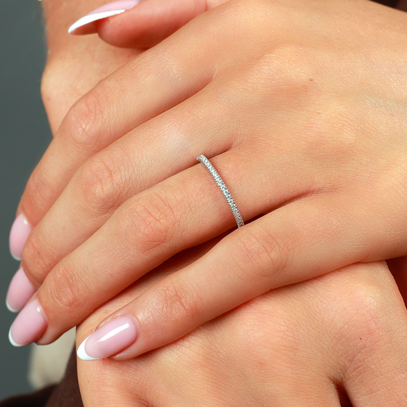 Classic Brilliant Cut Diamond Claw Set Wedding Band