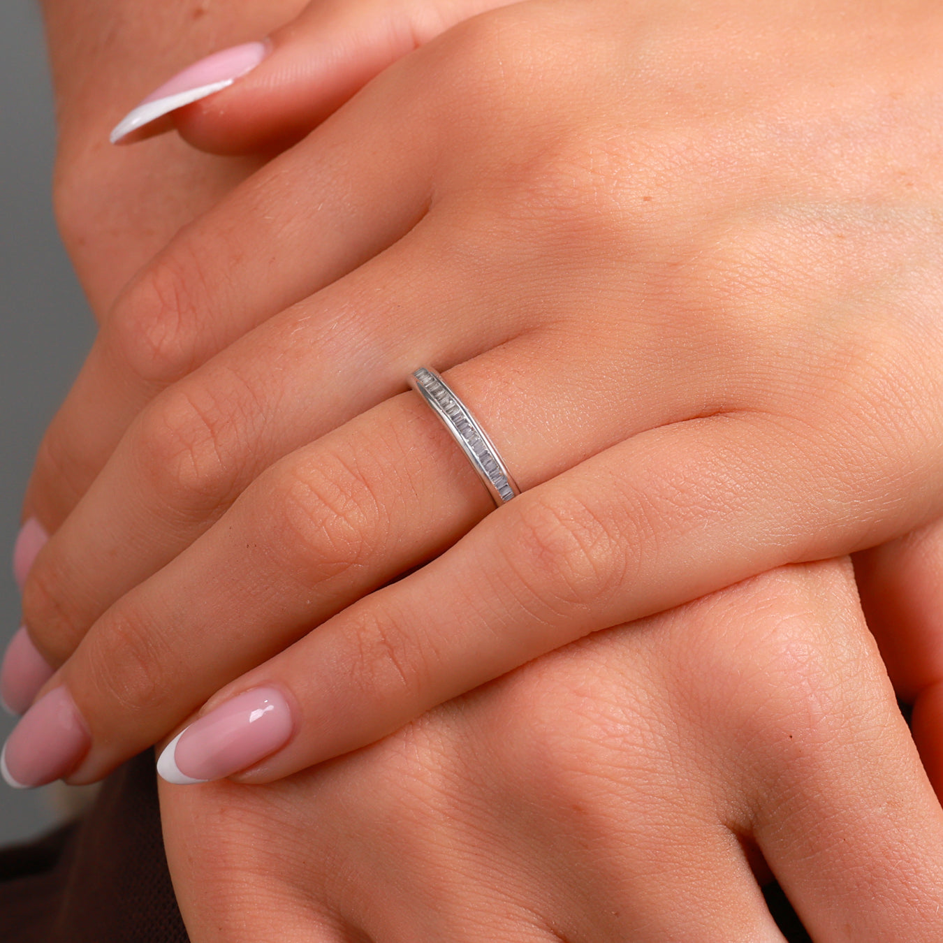 Baguette Cut Diamond Channel Set Wedding Band