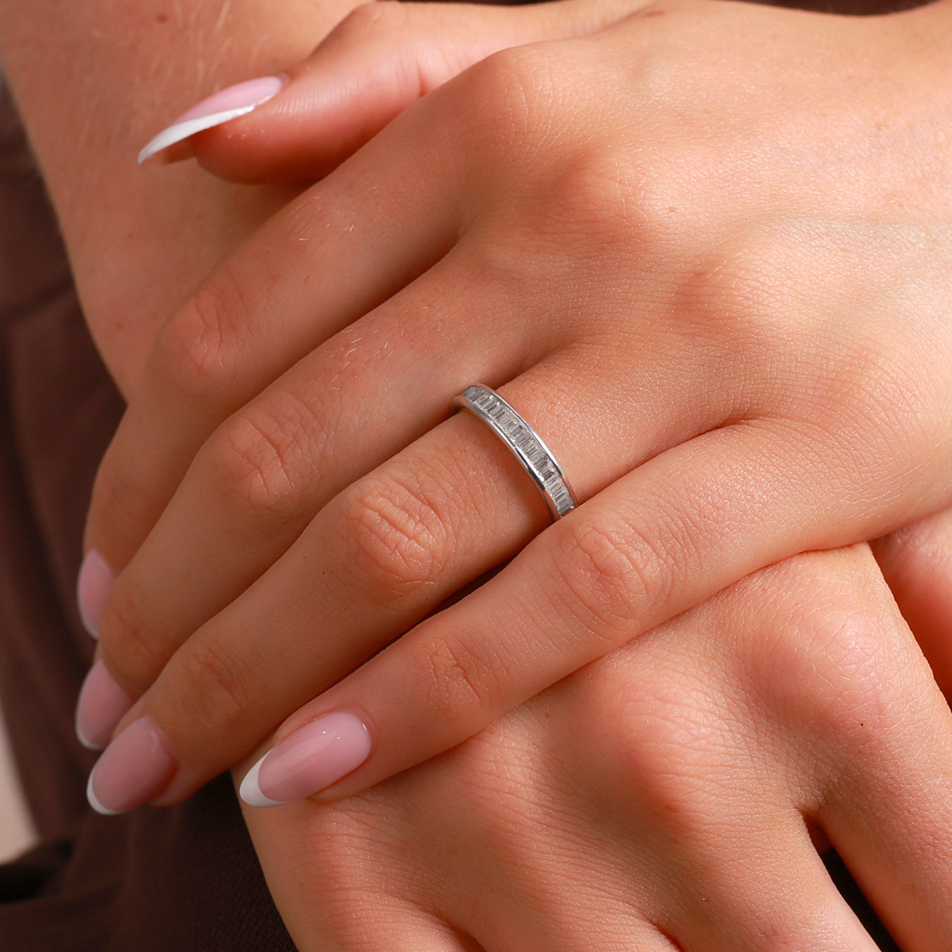 Baguette Cut Diamond Channel Set Wedding Band