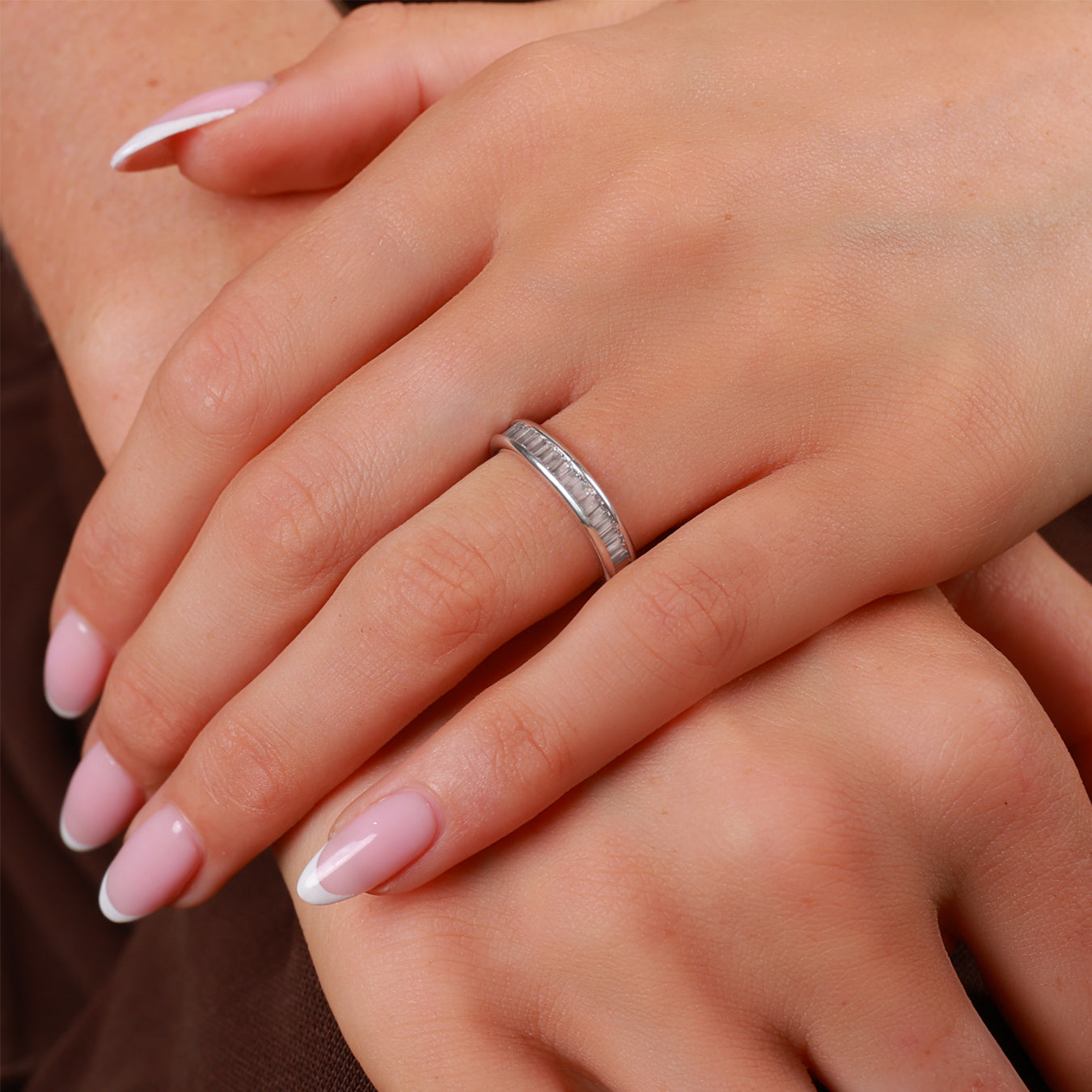 Baguette Cut Diamond Channel Set Wedding Band