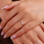 Princess Cut Diamond Edge Channel Set Wedding Band